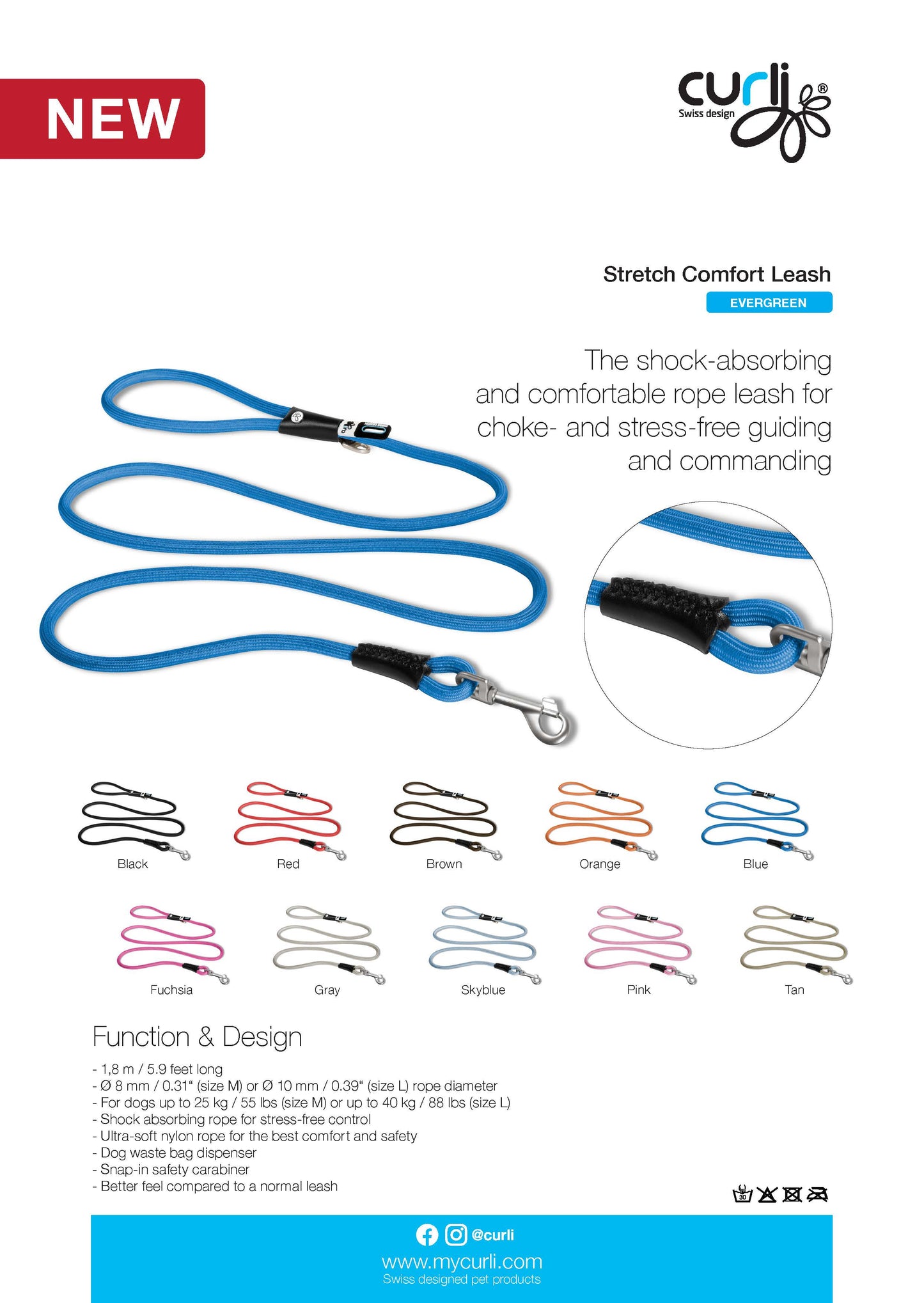 Curli Stretch Comfort Leash